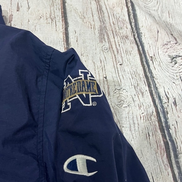 Vintage 90s Notre Dame Fighting Irish Champion 1990s Windbreak Coat Jacket - Picture 5 of 10